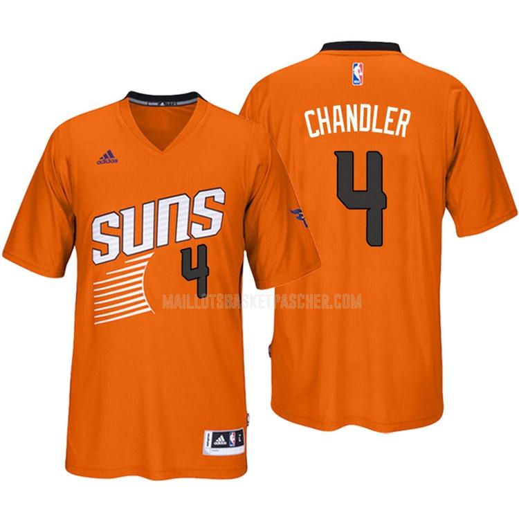 maillot basket homme de phoenix suns tyson chandler 4 orange manche courte 2016-17