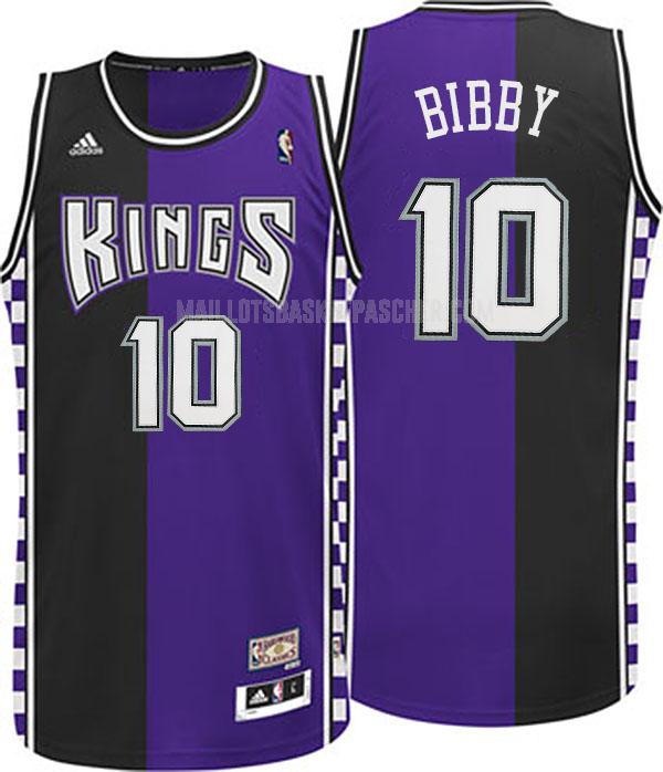 maillot basket homme de sacramento kings mike bibby 10 violet hardwood classic