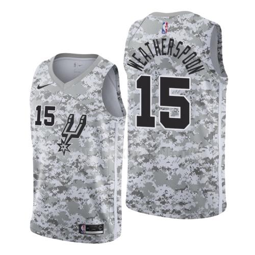 maillot basket homme de san antonio spurs quinndary weatherspoon 15 camouflage earned version