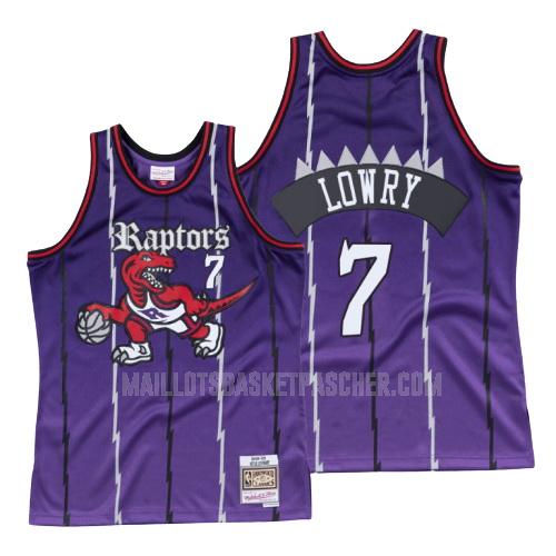 maillot basket homme de toronto raptors kyle lowry 7 violet old english 1998-99
