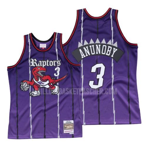 maillot basket homme de toronto raptors og anunoby 3 violet old english 1998-99