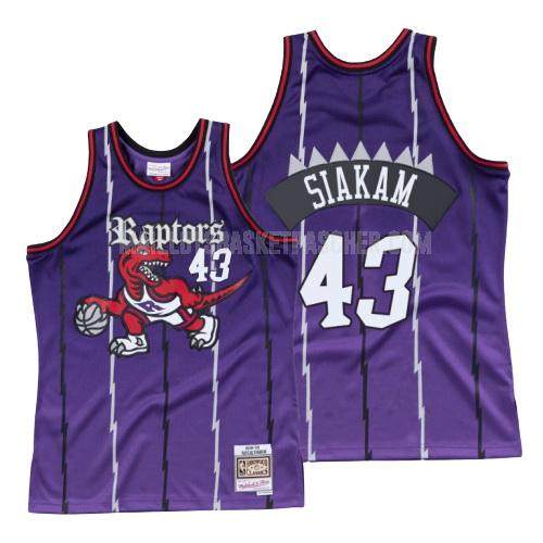 maillot basket homme de toronto raptors pascal siakam 43 violet old english 1998-99