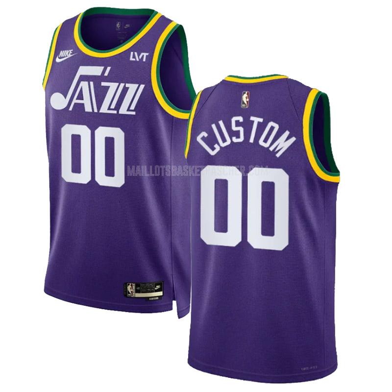 maillot basket homme de utah jazz custom 0 violet classic edition 2023-24