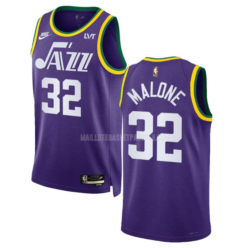 maillot basket homme de utah jazz karl malone 32 violet classic edition 2023-24