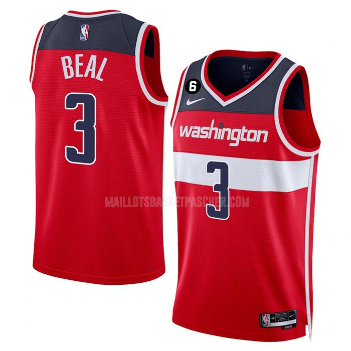 maillot basket homme de washington wizards bradley beal 3 rouge icon edition 2022-23