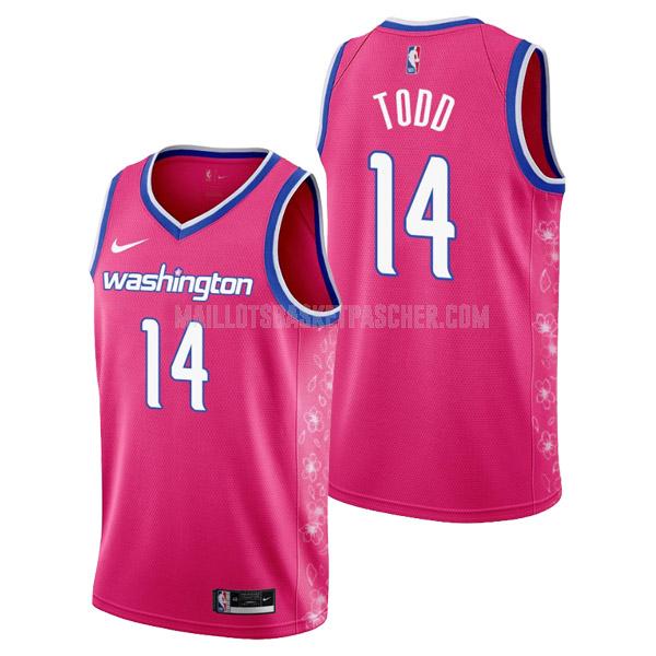 maillot basket homme de washington wizards isaiah todd 14 rose cherry blossom city edition 2022-23