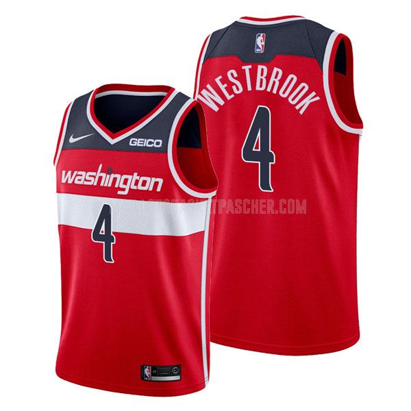 maillot basket homme de washington wizards russell westbrook 4 rouge icon