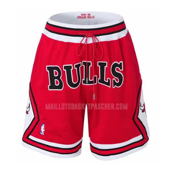 short basket de chicago bulls rouge just don poche-classique
