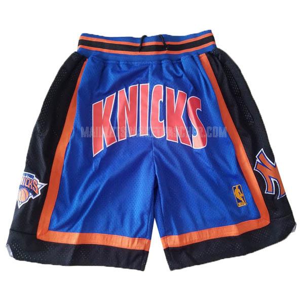short basket de new york knicks bleu just don poche