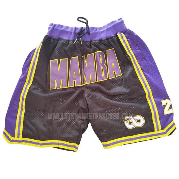 short basket homme de kobe bryant noir-violet mamba