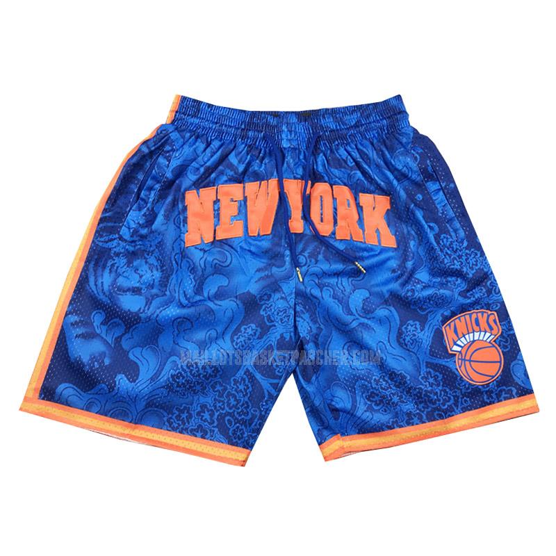 shorts nba basket de new york knicks bleu tiger year edition 2023