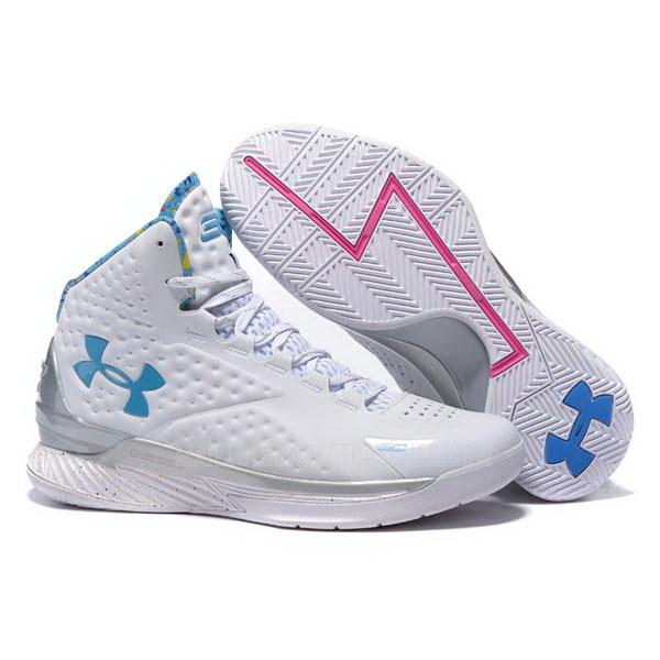 sneakers under armour basket homme de blanc curry first 1 sb2093