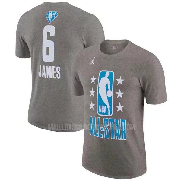 t-shirt basket homme de all-star lebron james 6 gris 2022