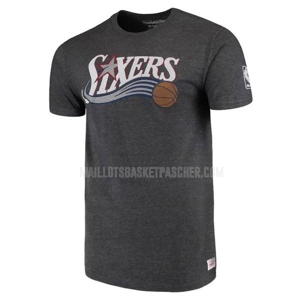 t-shirt basket homme de philadelphia 76ers gris 417a72