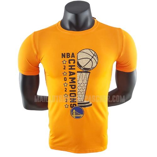 t-shirt de basket basket homme de golden state warriors jaune 22822a13 champions 2022