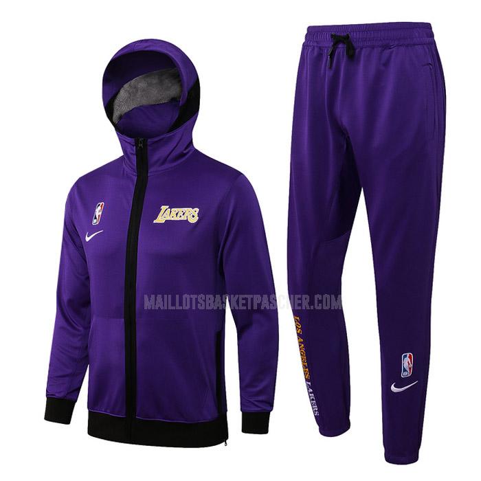 veste à capuche basket homme de los angeles lakers violet cc002 2023
